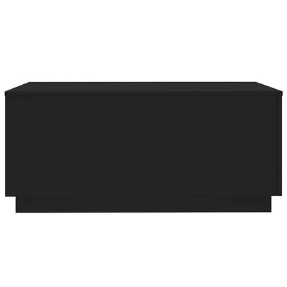 Tavolino da Soggiorno con Luci LED Nero 90x50x40 cm