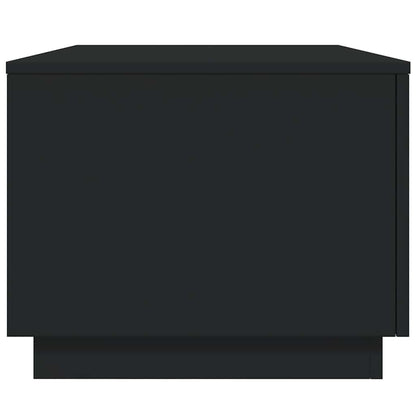 Tavolino da Soggiorno con Luci LED Nero 90x50x40 cm