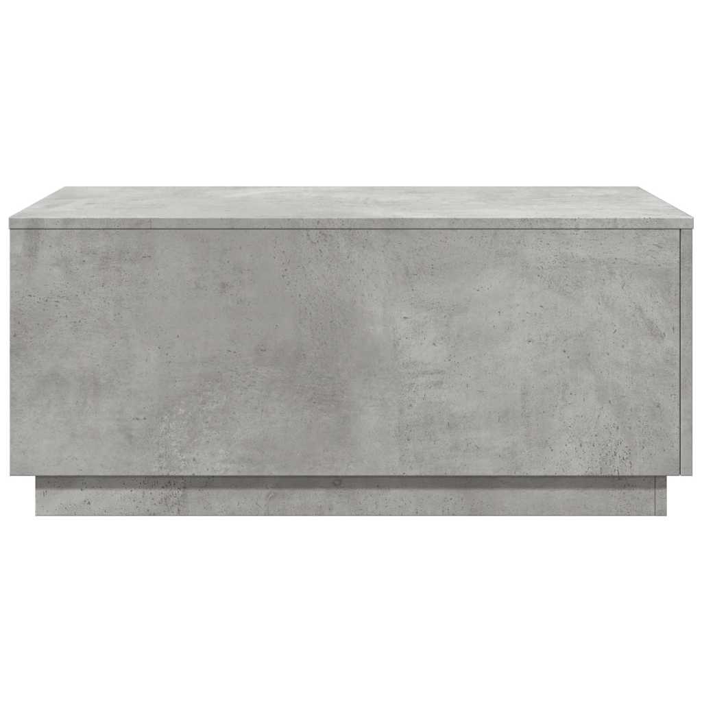 Tavolino da Soggiorno con Luci LED Grigio Cemento 90x50x40 cm | homemem39
