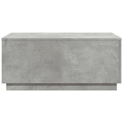 Tavolino da Soggiorno con Luci LED Grigio Cemento 90x50x40 cm | homemem39