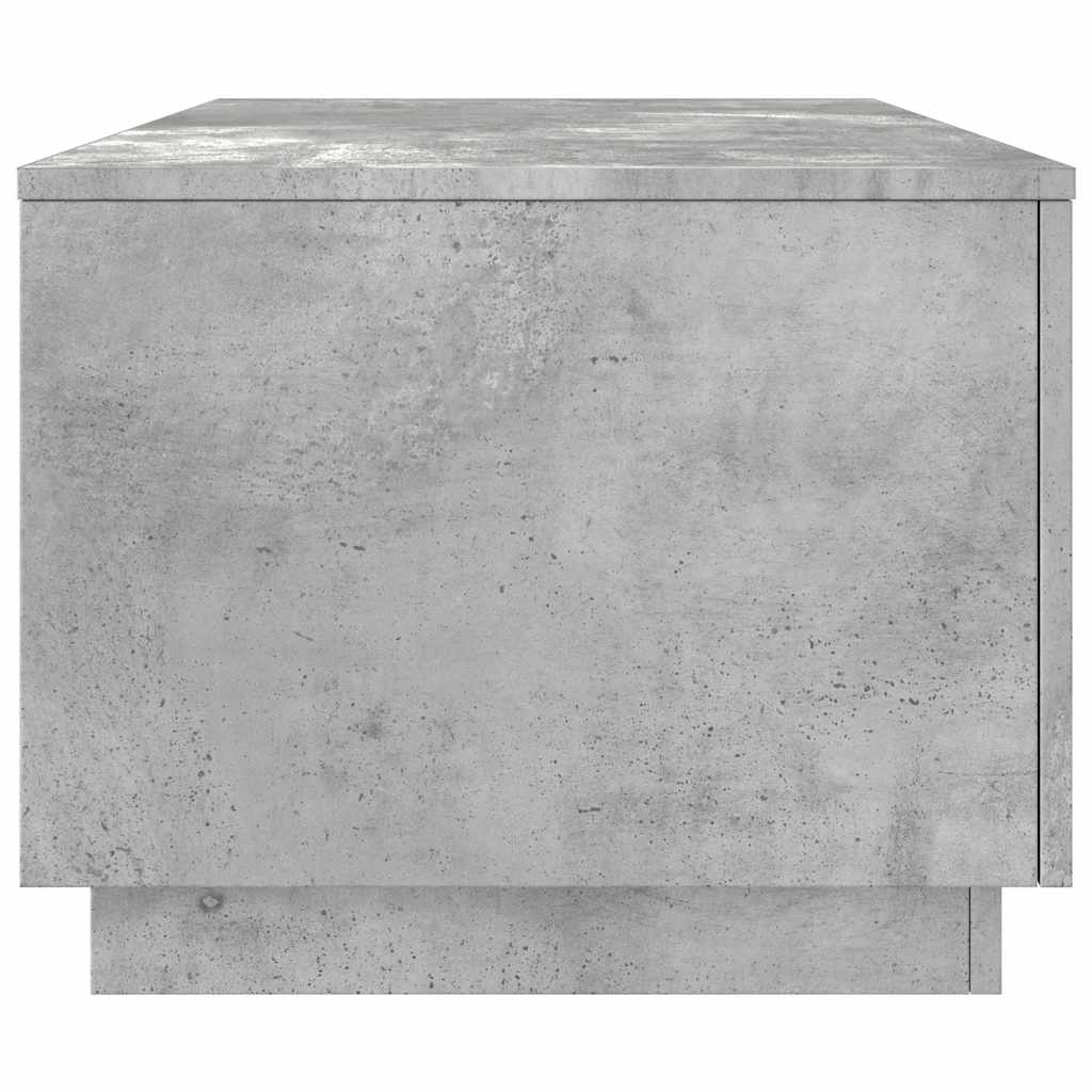 Tavolino da Soggiorno con Luci LED Grigio Cemento 90x50x40 cm | homemem39