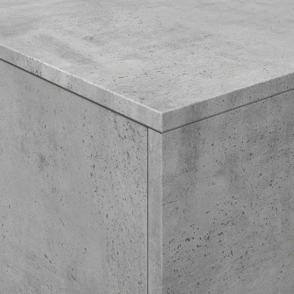 Tavolino da Soggiorno con Luci LED Grigio Cemento 90x50x40 cm | homemem39
