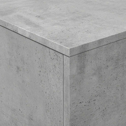 Tavolino da Soggiorno con Luci LED Grigio Cemento 90x50x40 cm | homemem39