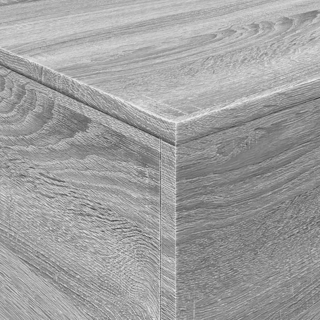 Tavolino da Soggiorno con Luci LED Grigio Sonoma 90x50x40 cm | homemem39