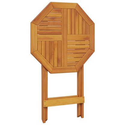 Tavolo da Giardino Pieghevole Ø60x75cm Legno Massello di Acacia