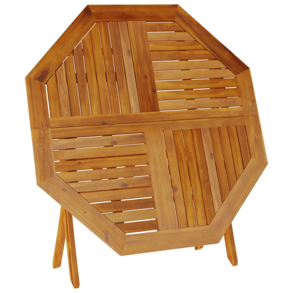 Tavolo da Giardino Pieghevole Ø110x75cm Legno Massello d'Acacia