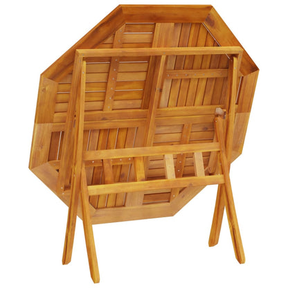 Tavolo da Giardino Pieghevole Ø110x75cm Legno Massello d'Acacia