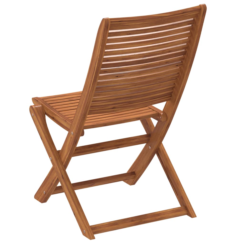 Sedie da Giardino Pieghevoli 2 pz in Legno Massello di Acacia | homemem39