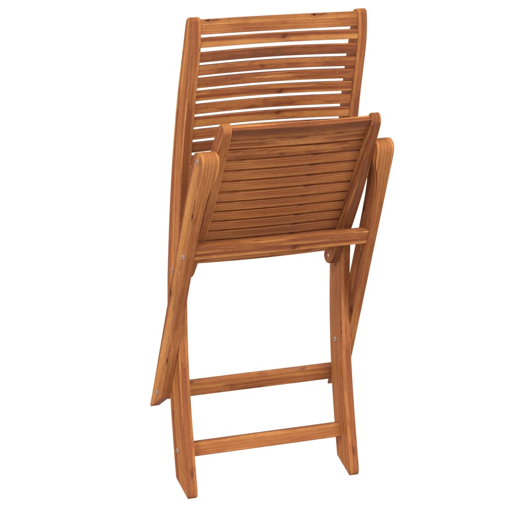 Sedie da Giardino Pieghevoli 4pz in Legno Massello di Acacia | homemem39