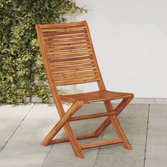 Sedie da Giardino Pieghevoli 4pz in Legno Massello di Acacia | homemem39