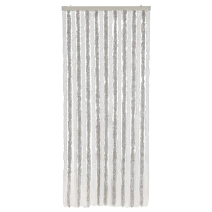 Tenda Antimosche Grigia Chiaro e Bianca 56x200 cm in Ciniglia - homemem39