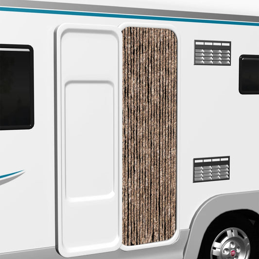 Tenda Antimosche Beige e Marrone Scuro 56x185 cm in Ciniglia - homemem39