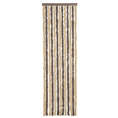 Tenda Antimosche Marrone Scuro e Beige 56x185 cm in Ciniglia | homemem39