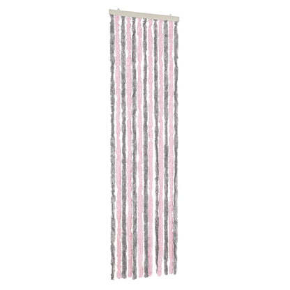 Tenda Antimosche Grigio Argento e Rosa 56x185 cm in Ciniglia | homemem39