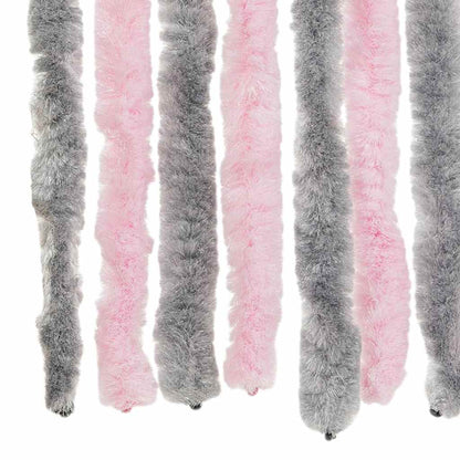 Tenda Antimosche Grigio Argento e Rosa 56x185 cm in Ciniglia | homemem39