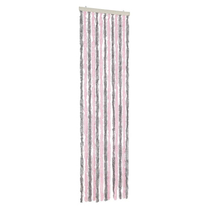 Tenda Antimosche Grigio Argento e Rosa 56x200 cm in Ciniglia | homemem39