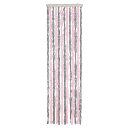 Tenda Antimosche Grigio Argento e Rosa 56x200 cm in Ciniglia | homemem39