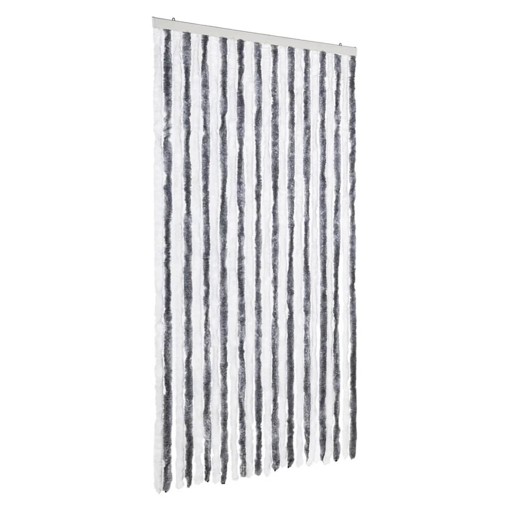 Tenda Antimosche Grigia e Bianca 100x230 cm in Ciniglia | homemem39