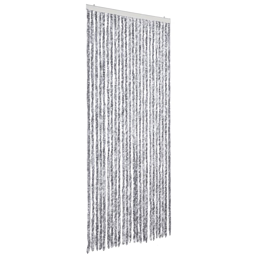 Tenda Antimosche Grigio e Bianca 100x230 cm in Ciniglia | homemem39