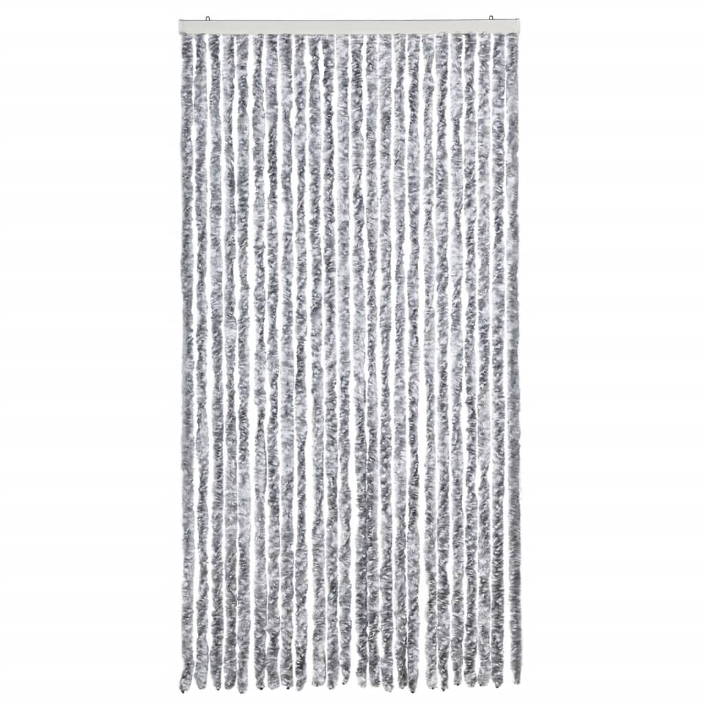 Tenda Antimosche Grigio e Bianca 100x230 cm in Ciniglia | homemem39