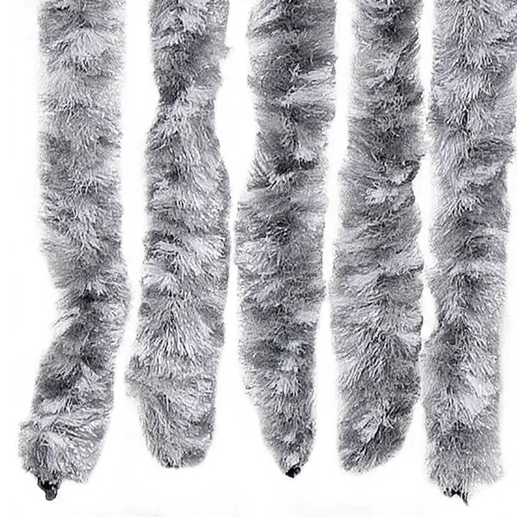 Tenda Antimosche Grigio e Bianca 100x230 cm in Ciniglia - homemem39