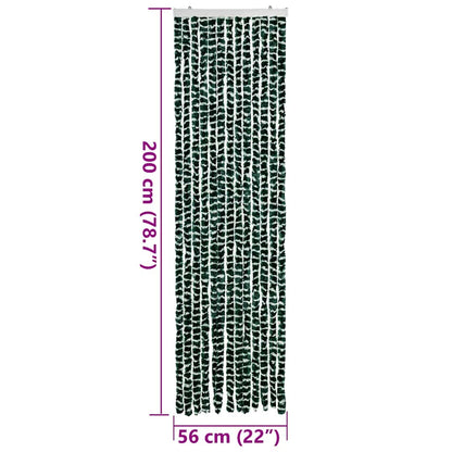 Tenda Antimosche Verde e Bianca 56x200 cm in Ciniglia | homemem39