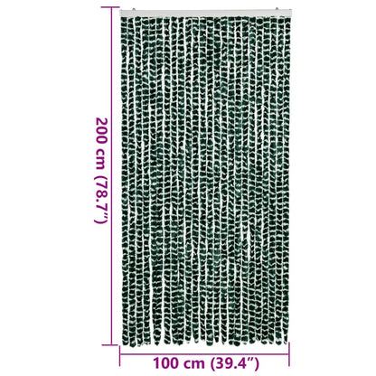 Tenda Antimosche Verde e Bianca 100x200 cm in Ciniglia