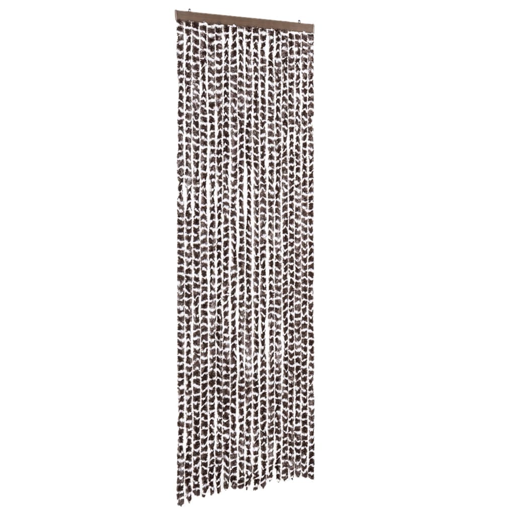 Tenda Antimosche Marrone e Bianca 56x200 cm in Ciniglia | homemem39