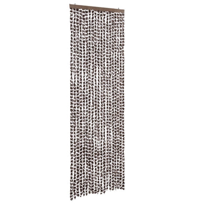 Tenda Antimosche Marrone e Bianca 56x200 cm in Ciniglia | homemem39