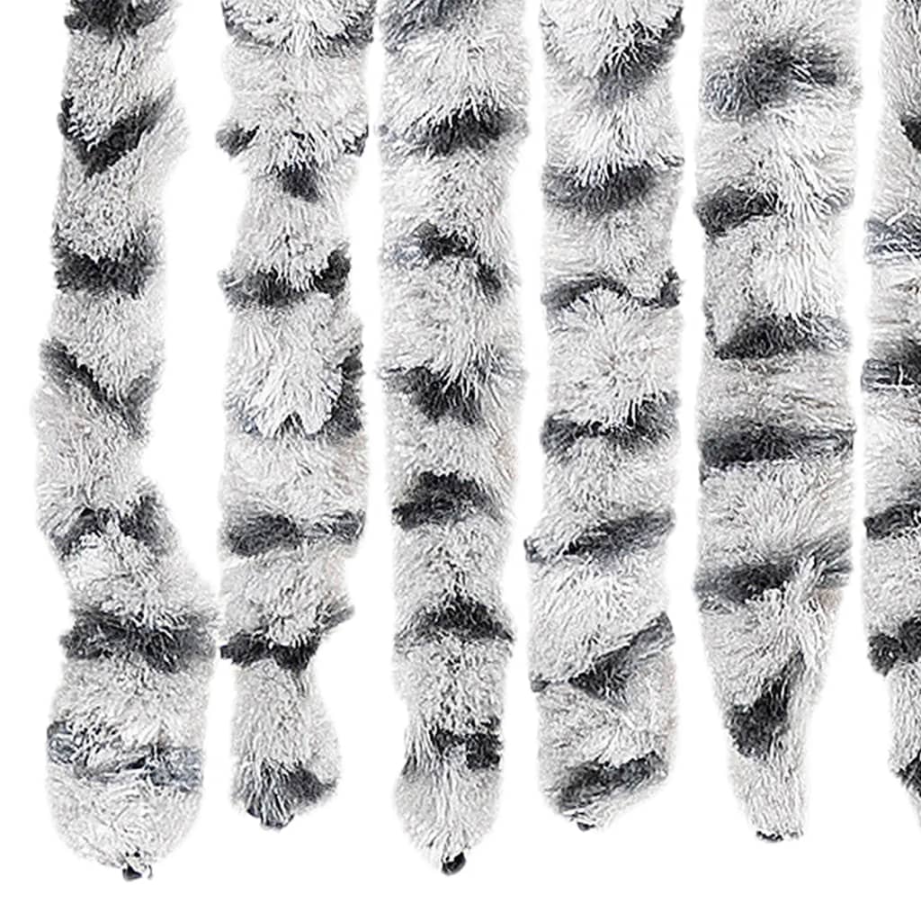 Tenda Antimosche Grigio Chiaro e Grigio Scuro 56x200cm Ciniglia - homemem39