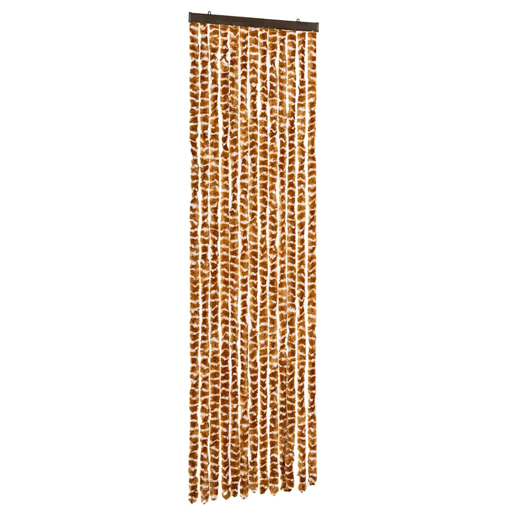 Tenda Antimosche Ocra e Bianca 56x200 cm in Ciniglia