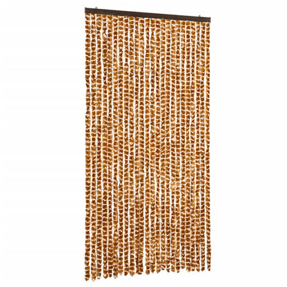 Tenda Antimosche Ocra e Bianca 100x200 cm in Ciniglia