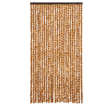 Tenda Antimosche Ocra e Bianca 100x230 cm in Ciniglia