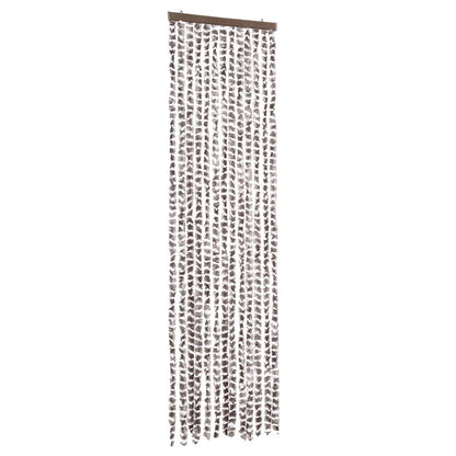 Tenda Antimosche Tortora e Bianca 56x200 cm in Ciniglia