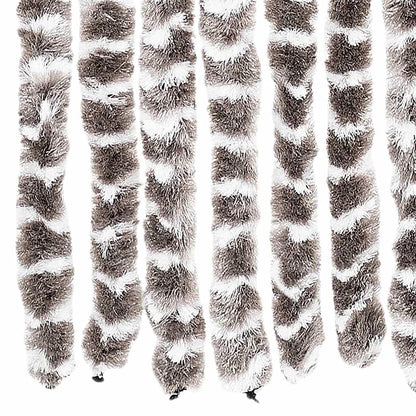 Tenda Antimosche Tortora e Bianca 56x200 cm in Ciniglia