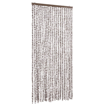 Tenda Antimosche Tortora e Bianca 90x200 cm in Ciniglia
