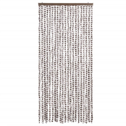 Tenda Antimosche Tortora e Bianca 90x200 cm in Ciniglia