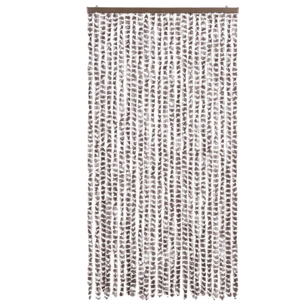 Tenda Antimosche Tortora e Bianca 100x230 cm in Ciniglia | homemem39