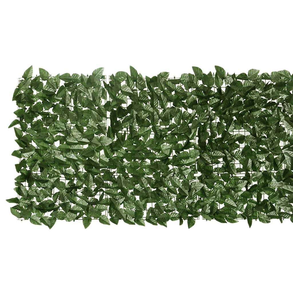 Paravento da Balcone con Foglie Verde Scuro 200x75 cm | homemem39