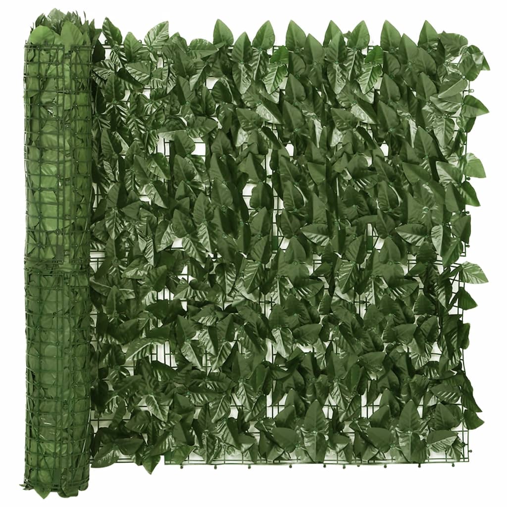 Schermo Privacy da Balcone con Foglie Verde Scuro 600x75 cm | homemem39