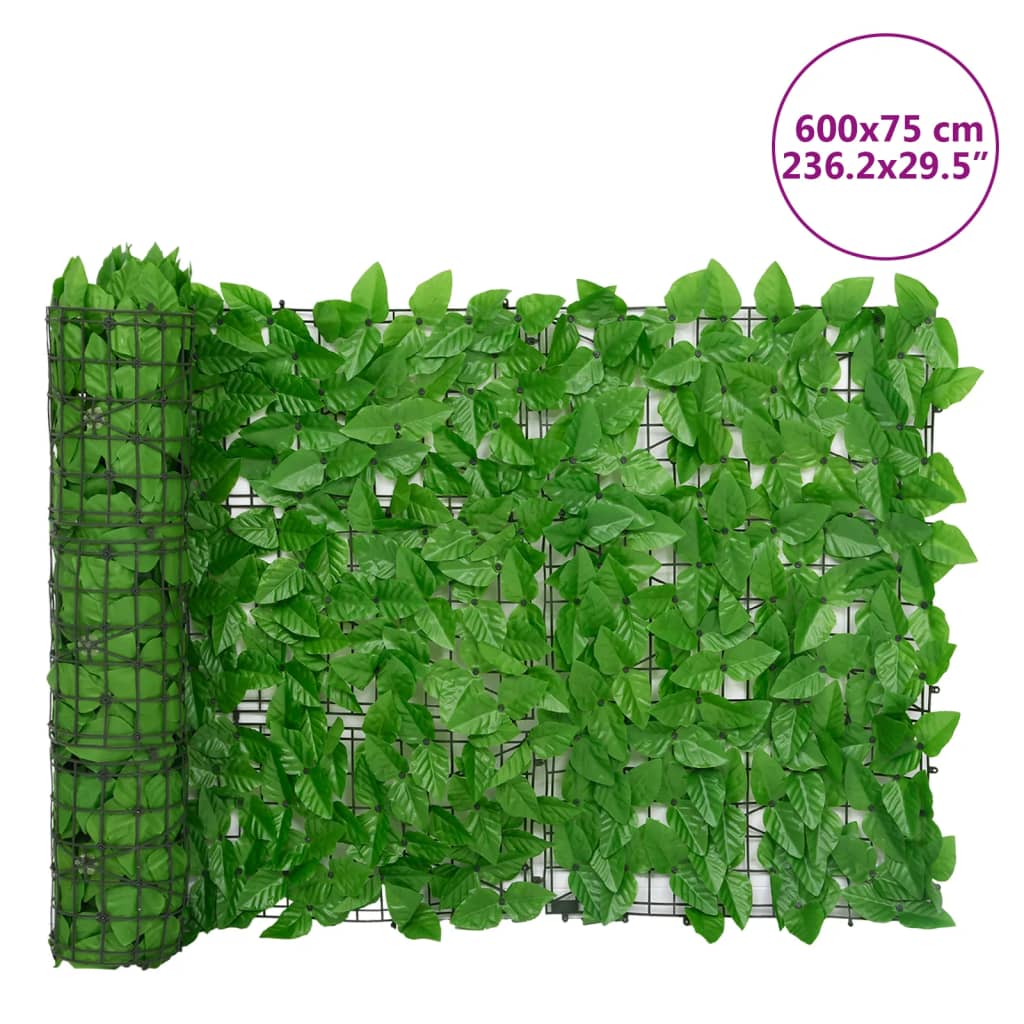 Schermo Privacy da Balcone con Foglie Verde 600x75 cm - homemem39