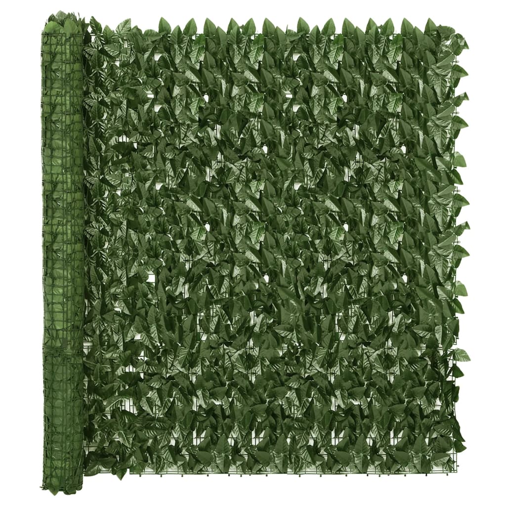 Schermo Privacy da Balcone con Foglie Verde Scuro 300x150 cm | homemem39