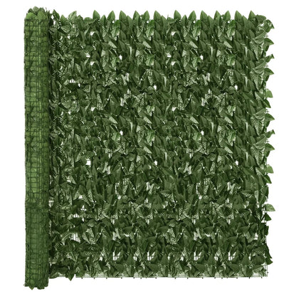Schermo Privacy da Balcone con Foglie Verde Scuro 300x150 cm | homemem39