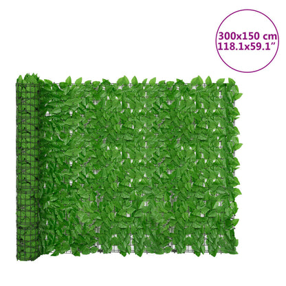 Schermo Privacy da Balcone con Foglie Verde 300x150 cm | homemem39