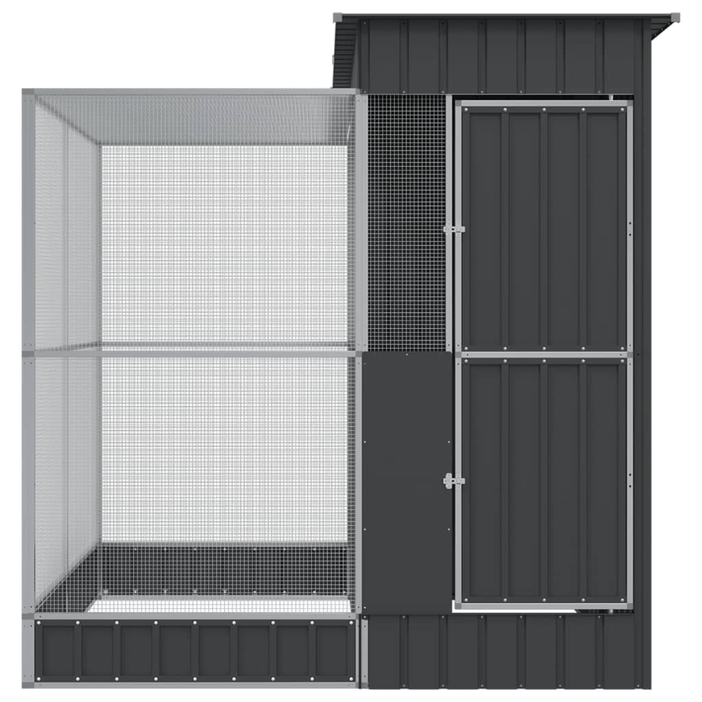 Voliera con Estensione Argento 209x203x216 cm Acciaio | homemem39