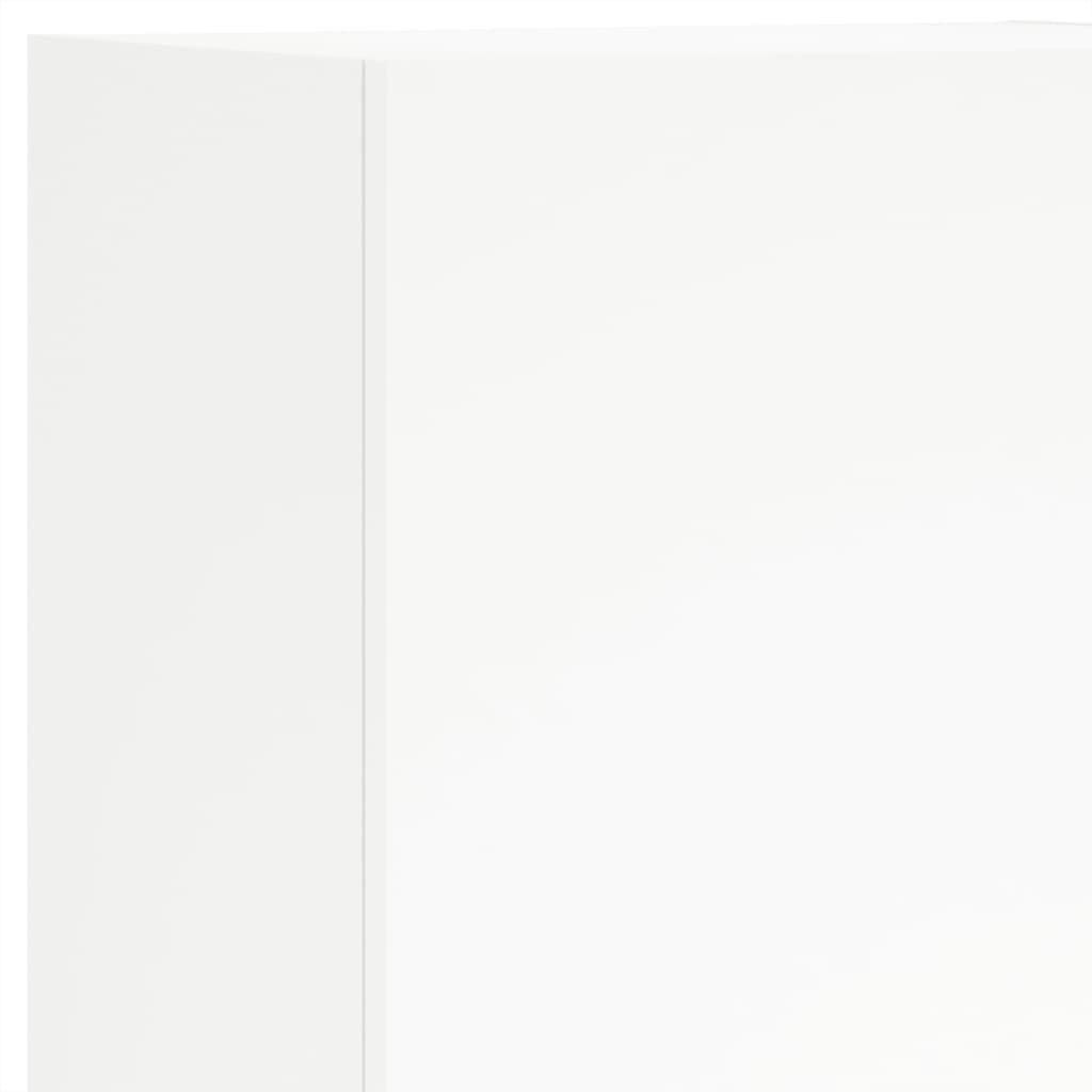 Mobili TV a Muro 4pz Bianchi in Legno Multistrato