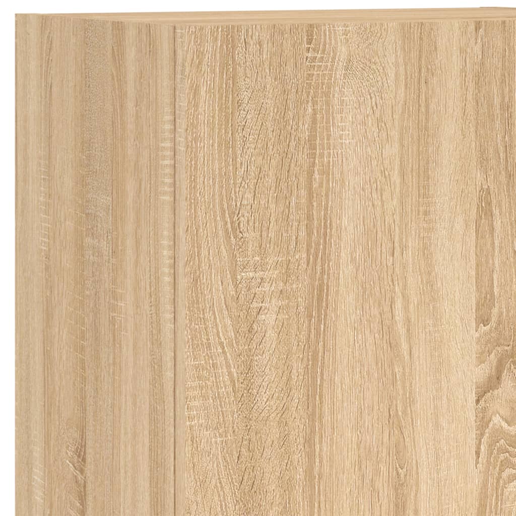 Mobili TV a Muro 4pz Rovere Sonoma in Legno Multistrato