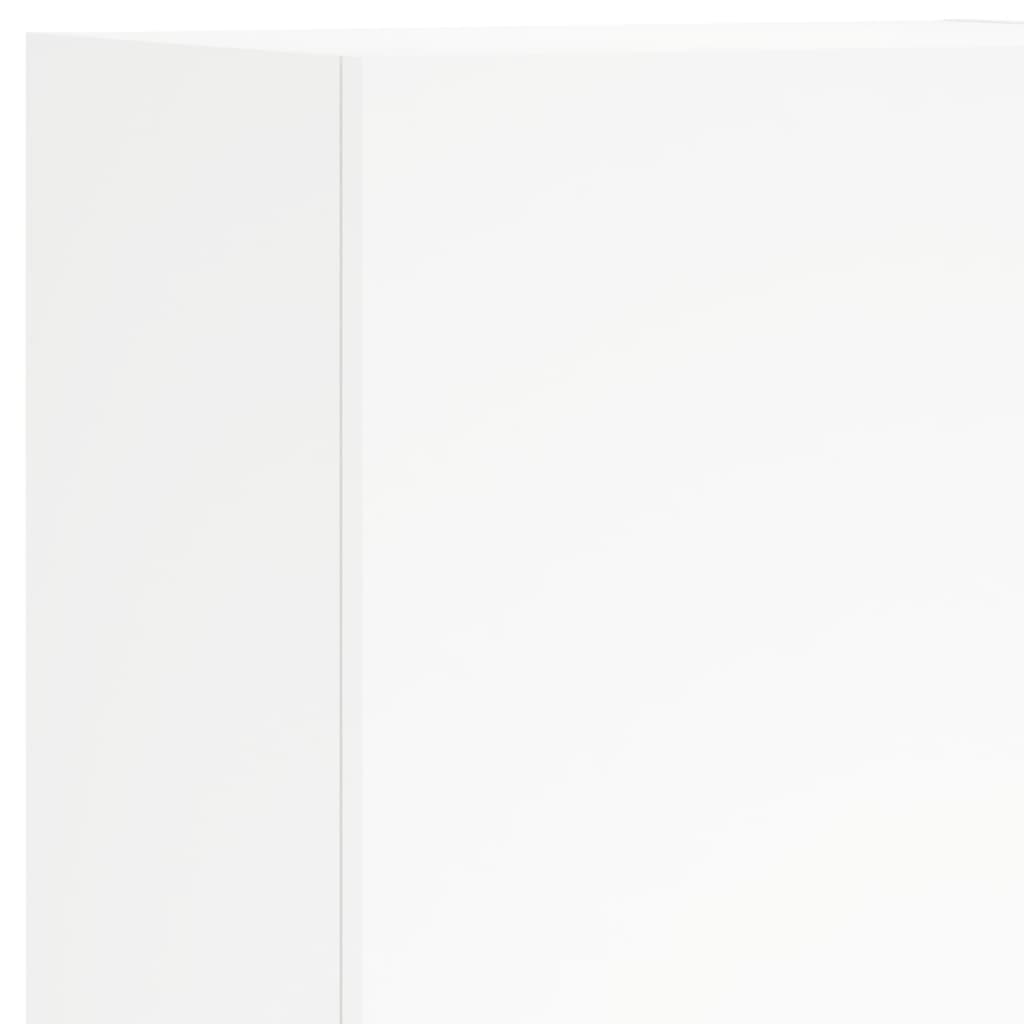 Mobili TV a Muro 5pz Bianchi in Legno Multistrato