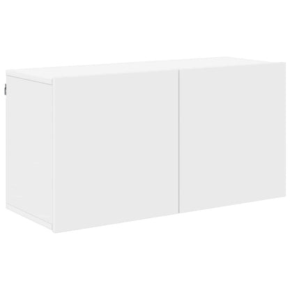 Mobili TV a Muro 5pz Bianchi in Legno Multistrato