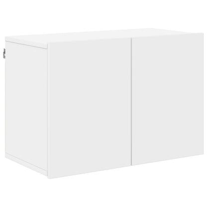 Mobili TV a Muro 5pz Bianchi in Legno Multistrato